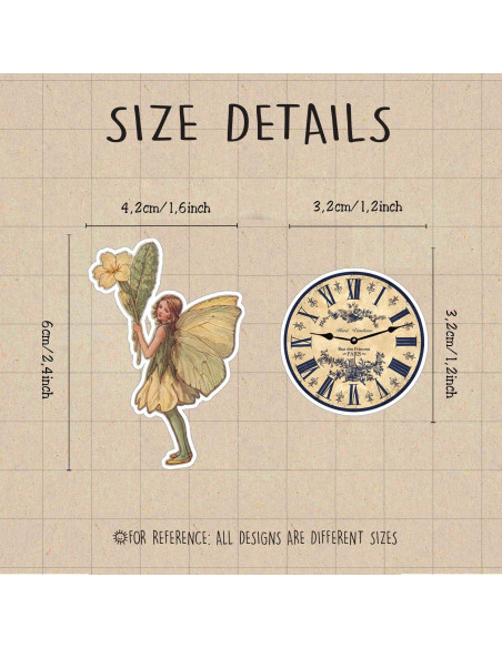 Stickers Estéticos Vintage TSHIRTAMAZING 90 Piezas para Scrapbook