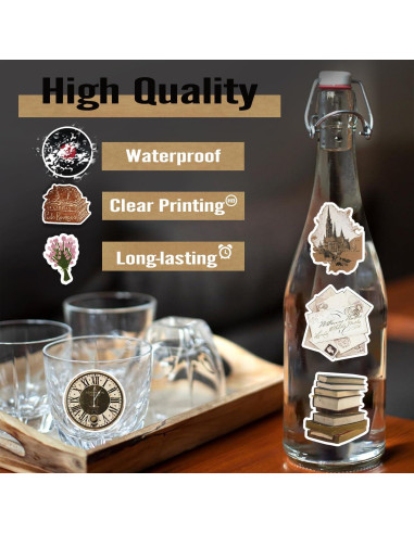 Stickers Estéticos Vintage TSHIRTAMAZING 90 Piezas para Scrapbook