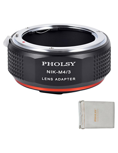 Adaptador de Montura PHOLSY Nikon F a M4/3 para Lentes Vintage