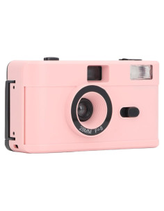 Cámara de película Jectse 35mm reutilizable rosa con flash