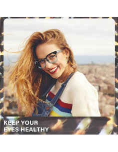 Gafas OPTOFENDY Anti Luz Azul Verde Mar Cuadradas UV400 2