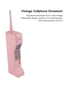 Prop Teléfono Retro Ladrillo WALFRONT 32 cm Hierro Rosa 2