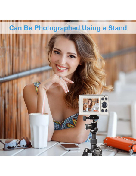 Cámara Digital Compacta HURRISE 16MP 720P para Niños Dorada