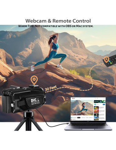 Cámara de video 8K MURAUX 64MP con visión nocturna y WiFi