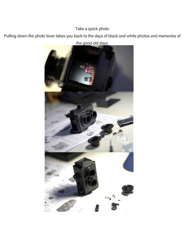 Cámara de película retro TLR 35mm Yosoo DIY doble lente