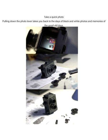 Cámara de película retro TLR 35mm Yosoo DIY doble lente