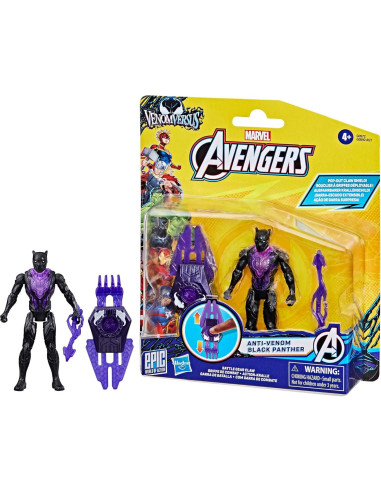Figura Anti-Venom Pantera Negra Hasbro 10 cm con Accesorios