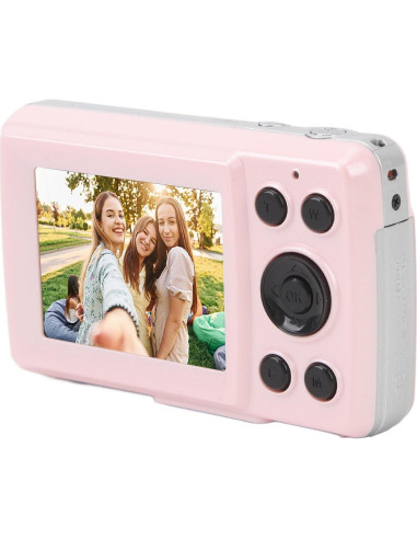 Cámara Digital Pomya 1080P FHD 16MP Rosa con Zoom 16X