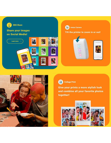 Impresora Fujifilm Instax Mini Link 3 para Smartphone - Blanco