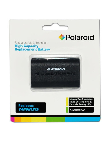 Batería de Litio Recargable Polaroid LPE6 para Canon EOS