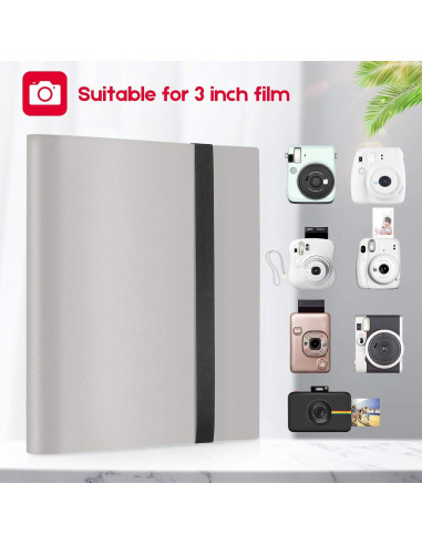Álbum de Fotos Mini Ablus 432 Bolsillos Gris para Fujifilm