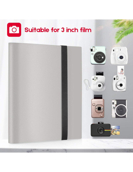 Álbum de Fotos Mini Ablus 432 Bolsillos Gris para Fujifilm