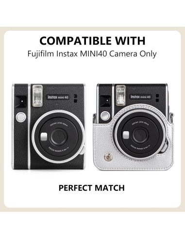 Funda Protectora HIYQIN para Fujifilm Instax Mini 40 - Plata