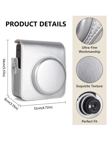 Funda Protectora HIYQIN para Fujifilm Instax Mini 40 - Plata