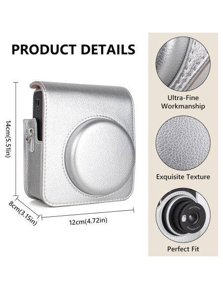 Funda Protectora HIYQIN para Fujifilm Instax Mini 40 - Plata