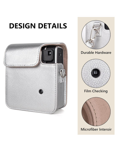 Funda Protectora HIYQIN para Fujifilm Instax Mini 40 - Plata