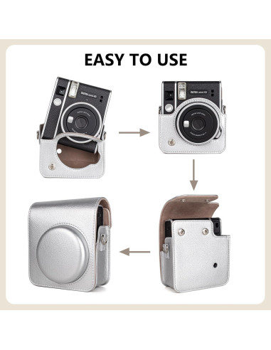 Funda Protectora HIYQIN para Fujifilm Instax Mini 40 - Plata