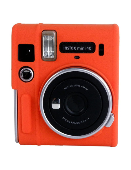 Funda de Silicona Rieibi para Cámara Fujifilm Instax Mini 40 - Naranja