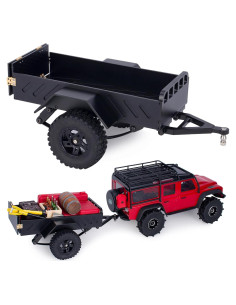 Remolque RC AMK 360g Aluminio CNC 1/18 1/24 Negro