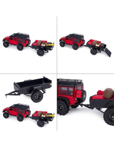 Remolque RC AMK 360g Aluminio CNC 1/18 1/24 Negro 2