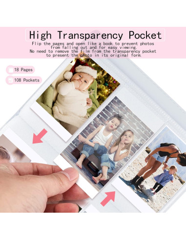 Álbum de Fotos Easy Hood 108 Bolsillos Blanco para Instax Mini