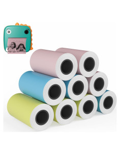 MFLABEL Papel Térmico 57x30mm para Cámara Instantánea - 9 Rollos