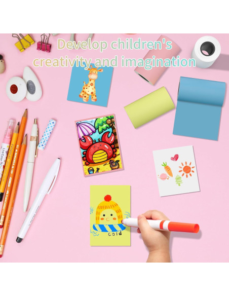 MFLABEL Papel Térmico 57x30mm para Cámara Instantánea - 9 Rollos