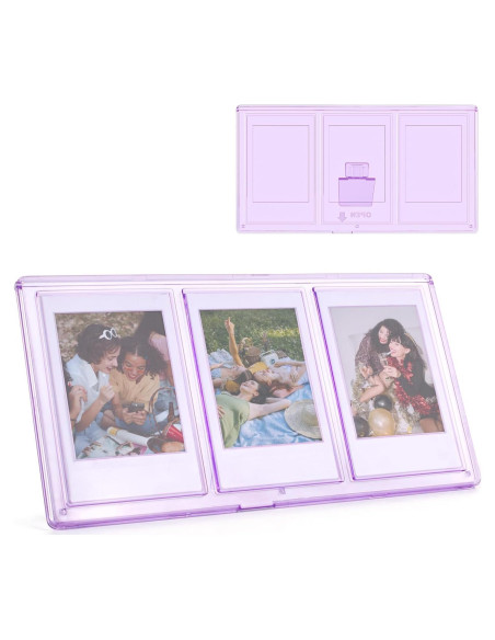 Marco de Collage para Fotos 2x3 HIYQIN Púrpura 3 en 1