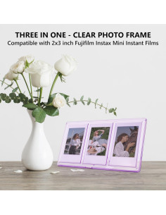 Marco de Collage para Fotos 2x3 HIYQIN Púrpura 3 en 1 2