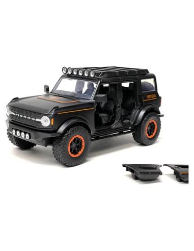 Modelo Diecast Jada 34287 Bronco 2021 Negro Mate 1:24