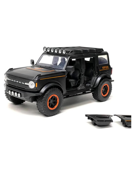 Modelo Diecast Jada 34287 Bronco 2021 Negro Mate 1:24