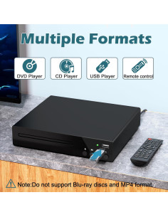 Reproductor de DVD Delleson SE HDMI Full HD 1080p USB 2