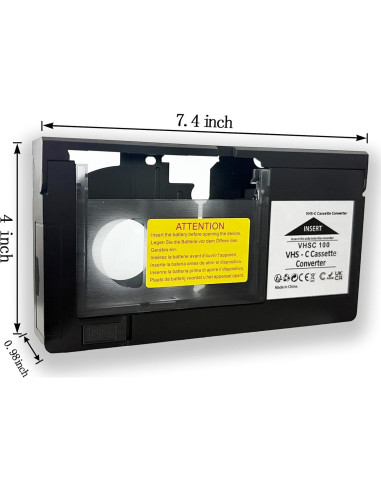 Adaptador VHS-C a VHS motorizado BECOBLDF - Reproducción fácil