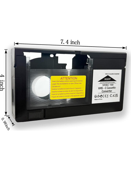 Adaptador VHS-C a VHS motorizado BECOBLDF - Reproducción fácil