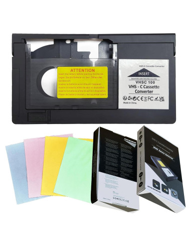 Adaptador de casete VHS-C BECOBLDF motorizado con limpieza