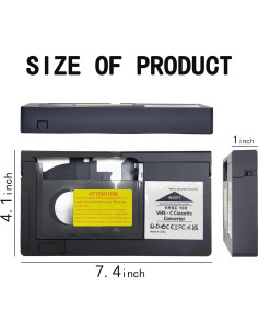 Adaptador de casete VHS-C BECOBLDF motorizado con limpieza 2