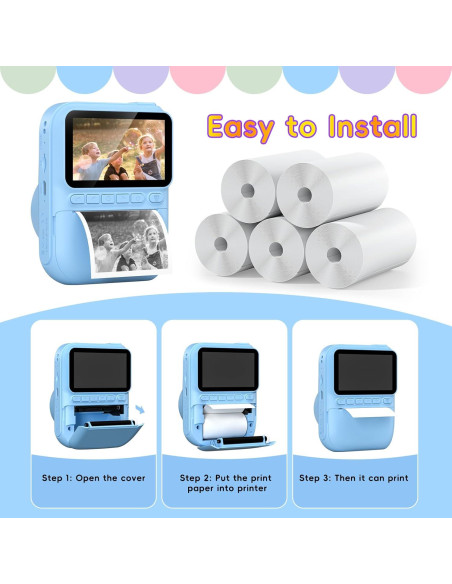 5 Rollos de Papel Térmico HD Gofunly para Cámara Instantánea