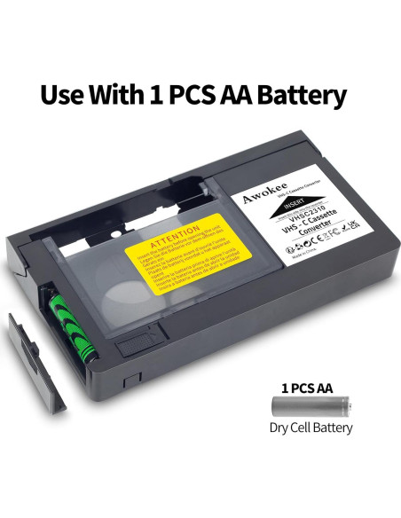 Adaptador VHS-C a VHS GESHUPOR para Videocámaras Antiguas