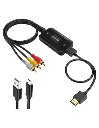 Convertidor RCA a HDMI Botee 1080p con Cables Incluidos