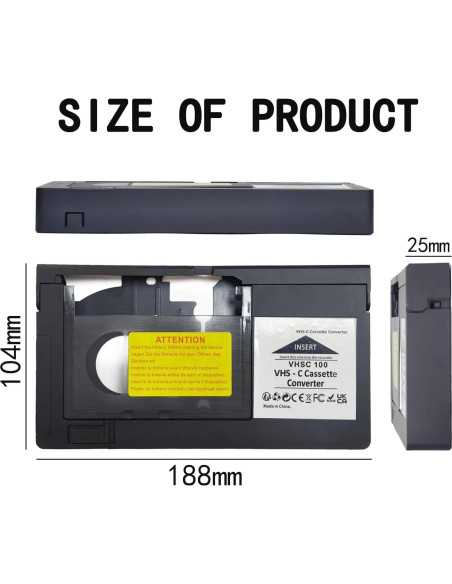 Adaptador de Casete VHS-C BECBOLDF Motorizado para VHS