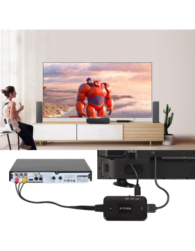 Convertidor RCA a HDMI Botee 1080p con Cables Incluidos