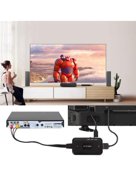 Convertidor RCA a HDMI Botee 1080p con Cables Incluidos