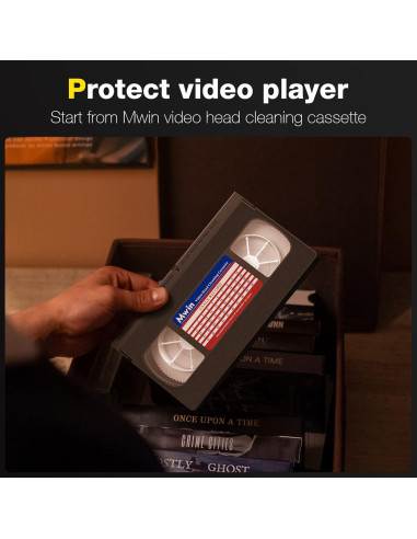 Limpiador de Cabezas VHS Mwin - Cinta Reutilizable 150g