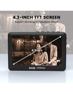 Convertidor de Video a Digital 3.0 READYXIO con Pantalla 4.3" 2