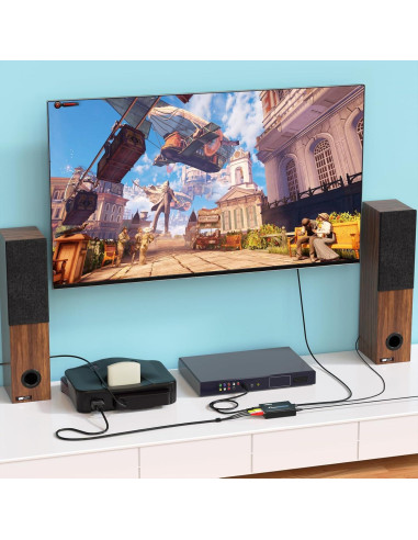 Convertidor RCA S-Video a HDMI KangJian 720P/1080P