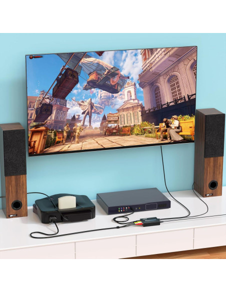 Convertidor RCA S-Video a HDMI KangJian 720P/1080P