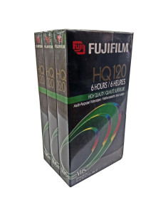 Paquete de 3 Cintas VHS Fuji HQT1203PK 120 Minutos