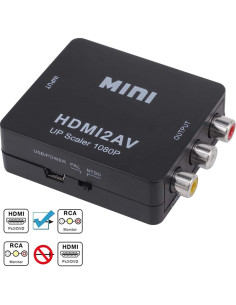 Convertidor HDMI a AV 1080P ShenZhen Magelei - RCA PAL/NTSC 2