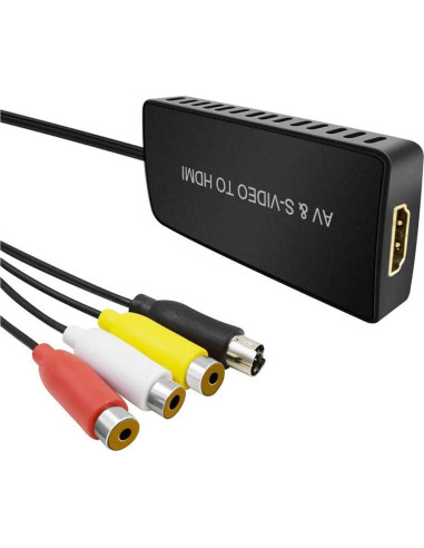 Convertidor AV y S-Video a HDMI RuiPuo 1080p Compatible PS2