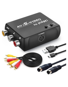 Convertidor S-Video RCA a HDMI HTDYOO 720P con cables incluidos